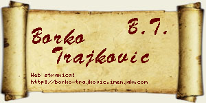 Borko Trajković vizit kartica